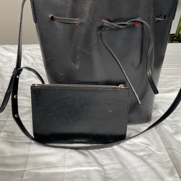Mansur Gabriel crossbody/shoulder bucket bag - Picture 10 of 11